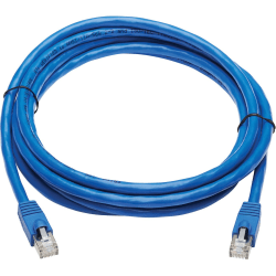 Tripp Lite Cat6a Patch Cable F/UTP Snagless w/ PoE 10G CMR-LP Blue M/M 10ft - First End: 1 x RJ-45 Male Network - Second End: 1 x RJ-45 Male Network - 1.25 GB/s - Patch Cable - Shielding - Gold Plated Contact - Blue