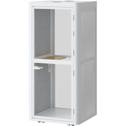 FlexiSpot EP1F Soundproof Booth, White, 89" x 40"