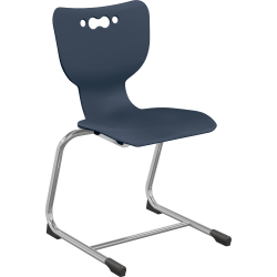 MooreCo Hierarchy Armless Cantilever Chair, 18" Seat Height, Navy