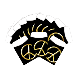 Barker Creek Peel & Stick Library Pockets, 3" x 5", Peace, Pack Of 60 Pockets