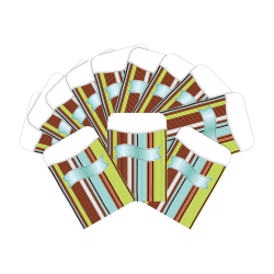 Barker Creek Peel & Stick Library Pockets, 3" x 5", Ribbon by the Yard, Pack Of 60 Pockets