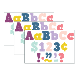 Teacher Created Resources 4" Letters, Oh Happy Day, 230 Pieces Per Pack, Set Of 3 Packs