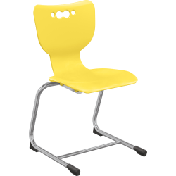 MooreCo Hierarchy Armless Cantilever Chair, 18" Seat Height, Yellow