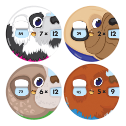 Carson-Dellosa EZ-Spin™ Wheels, Multiplication Facts, Pack Of 18 Wheels