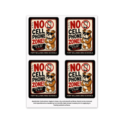 Custom Full Color Repositionable Vinyl Peel-And-Stick Decal Sheets - 4" x 5" Large Rectangle, 4 Decals Per Sheet, 5 Sheets Per Pack, 20 Total Decals