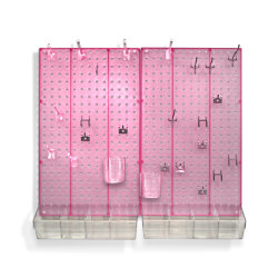 Azar Displays 70-Piece Pegboard Organizer Kit, Pink