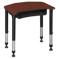 Regency Ferris 26"W Adjustable Height Student Activity Desk With Book Storage, Cherry