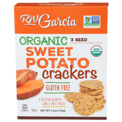 RW Garcia Organic Crackers, Sweet Potato, 5.5 Oz, Total Qty 6