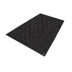 M+A Matting MicroLuxx Floor Mat, 59" x 35", Smooth, Brown/Black