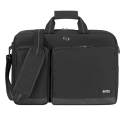 Solo New York Duane Hybrid Briefcase With 15.6" Laptop Pocket, Black
