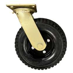 CSL Pneumatic Casters, Swivel, 8", Black/Gold, Set Of 2 Casters, P2533108S