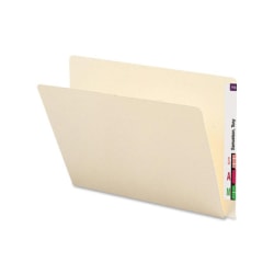 Smead® Extended End Tab Folders, 8-1/2" x 11", Letter Size, Manila, Box Of 100 Folders