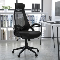 Flash Furniture Mesh High-Back Swivel Chair, Black