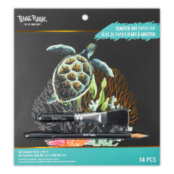 Brea Reese® Scratch Art Paper Pad, 8" x 8", Under the Sea