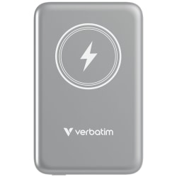 Verbatim Charge 'n' Go Magnetic Wireless Power Bank, Gray, 32249
