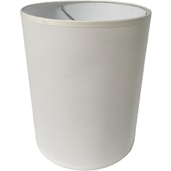 Lampshades Inc. Linen Round Lamp Shades, 11" x 11" x 7", White, Set Of 12 Shades