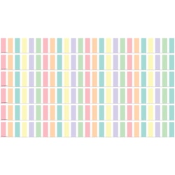 Teacher Created Resources Straight Border Trim, Pastel Pop Stripes, 35' Per Pack, Set Of 6 Packs