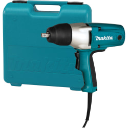 Makita Impact Wrench With 1/2" Corded Detent Pin Anvil And Case, Blue