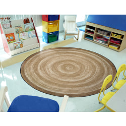 Joy Carpets® Feeling Natural™ Kids' Round Area Rug, 7-29/50' x 7-29/50', Sand