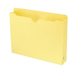 Smead® Expanding Reinforced Top-Tab File Jackets, 2" Expansion, Letter Size, Yellow, Box Of 50