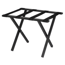 Hospitality 1 Source Metropolitan Luggage Racks, 20" x 22" x 17", Black, Pack Of 4 Racks