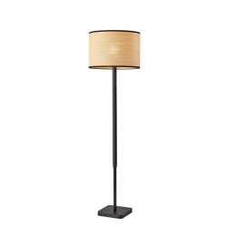 Adesso® Ellis Floor Lamp, 58"H, Natural/Black
