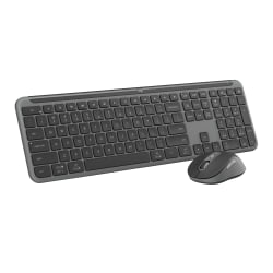 Logitech MK955 Signature Slim Wireless Keyboard And Mouse Combo, Full Size, Graphite, 920-012425