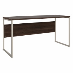 Bush® Business Furniture Hybrid Computer Table Desk With Metal Legs, 60"W x 24"D, Black Walnut, Standard Delivery