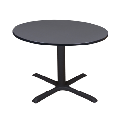 Regency Cain Round X-Base Breakroom Table, 29"H x 48"W x 48"D, Gray