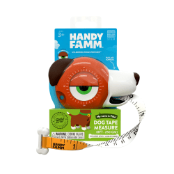 Handy Famm Soft Tape Dog 4-in-1 Tape Measure, Brown