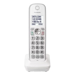 Panasonic® Additional Cordless Phone Handsets For TGD633W/TGD632W Series, White, Pack Of 5 Handsets, KX-TGDA63W