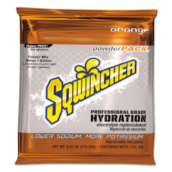 Sqwincher Powder Packs™, Orange, 9.53 Oz, Case Of 80