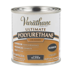 Rust-Oleum Varathane Ultimate Oil-Based Polyurethane, 8 Oz, Clear Gloss, Pack Of 4 Cans