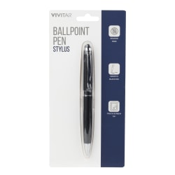 Vivitar Ballpoint Pen Stylus, Black, NIL7004-BLK-STK-24