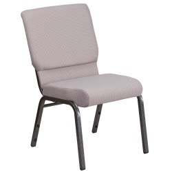 Flash Furniture HERCULES Series Stackable Church Chair, Gray Dot/Silvervein