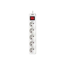 Tripp Lite 5-Outlet Power Strip - French Type E Outlets, 220-250V AC, 16A, 1.5 m Cord, Type E Plug, White - Power strip - 13 A - AC 230 V - input: Type E - output connectors: 5 (Type E) - 5 ft cord - France - white