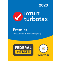 TurboTax Premier 2023 Federal + E-file + State, For PC/Mac, Disc Or Download