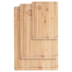 MasterChef 3-Piece Bamboo Cutting Board Set, Beige