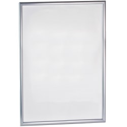 Azar Displays Wall Mount Snap Frame Plastic Vertical/Horizontal Sign Holder, 40"H x 30"W x 3/4"D, Silver