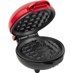 Nostalgia MyMini Personal Electric Waffle Maker, 3-3/4"H x 6-1/2"W x 5-1/4"D, Red Santa Claus