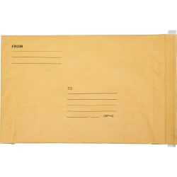 SKILCRAFT® Kraft Lightweight Cushioned Mailers, 12 1/2" x 19", Kraft, Pack Of 50 (AbilityOne 8105-00-117-9881)