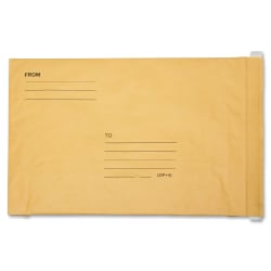SKILCRAFT® Lightweight Paper-Cushioned Mailers, 10 1/2" x 16", Kraft, Pack Of 100 (AbilityOne 8105-00-281-1436)