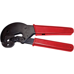Vericom Coaxial Hex Crimping Tool, 3/4" x 3", Red