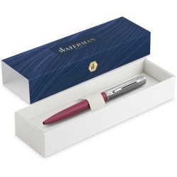 Waterman® Allure Deluxe Ballpoint Pen, Medium Point, 0.7 mm, Pink Lacquer Barrel, Blue Ink