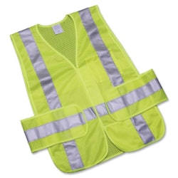 SKILCRAFT® 360? Visibility Safety Vest, One Size, Orange/Lime Silver (AbilityOne 8415-01-598-4873)