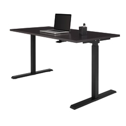 Realspace® Magellan 60"W Pneumatic Height-Adjustable Standing Desk, Espresso