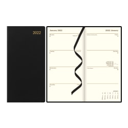 Letts of London Weekly/Monthly Signature Planner, 6-5/8" x 3-1/4", Black, January To December 2023, C38SUBK