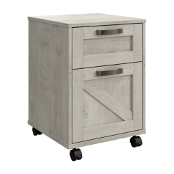kathy ireland® Home by Bush Furniture Cottage Grove 17"D Vertical 2-Drawer Mobile File Cabinet, Cottage White, Delivery
