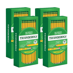 Ticonderoga Presharpened Wooden Pencils, #2/Soft, Yellow, Pack Of 240 Pencils