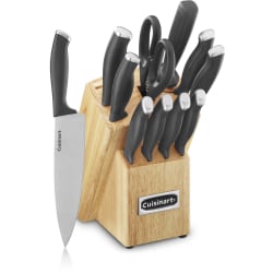 Cuisinart™ Color Pro Collection Cutlery Block Set, Black, Set Of 12 Pieces